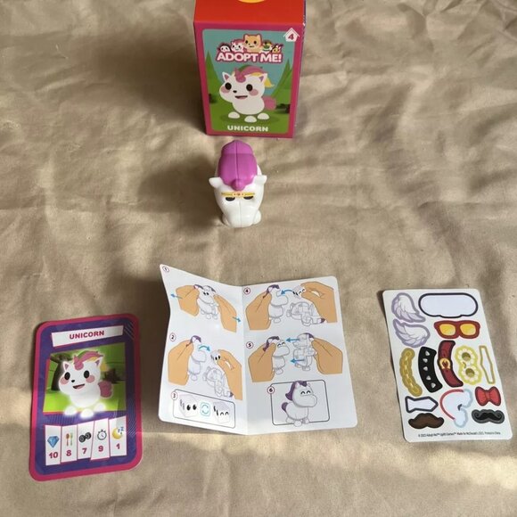 McDonald’s Happy Meal 2024 Adopt Me Pet Unicorn Toy With Box Used - Picture 2 of 11